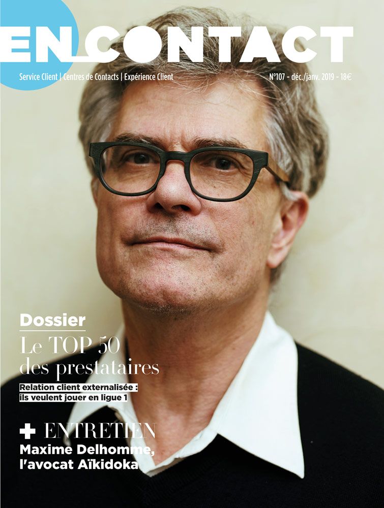 Maître Maxime Delhomme en couverture du n°107 d'En-Contact, 2019