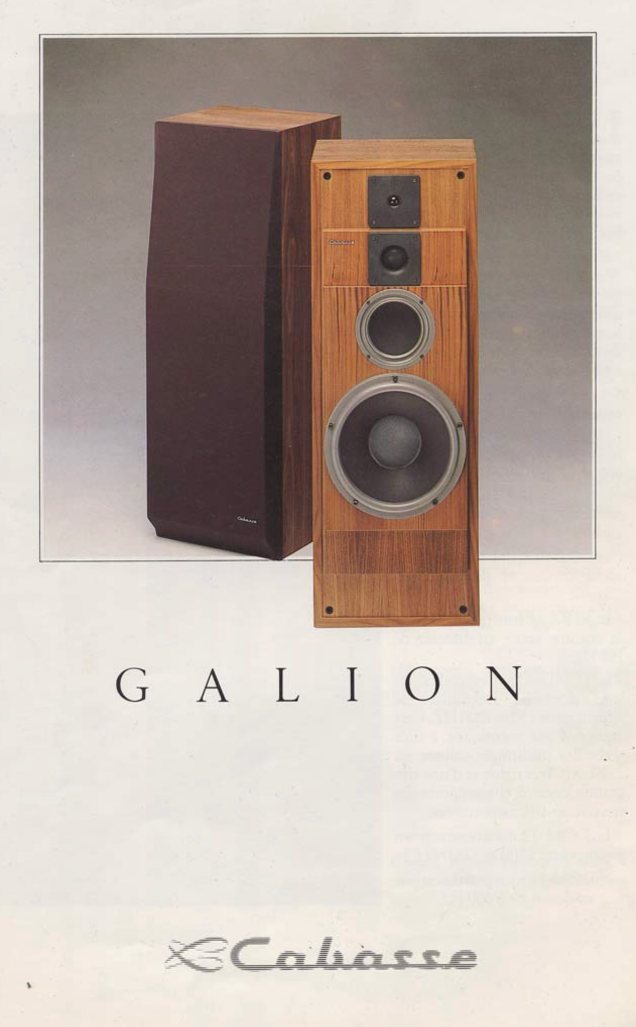 Enceinte Galion Cabasse