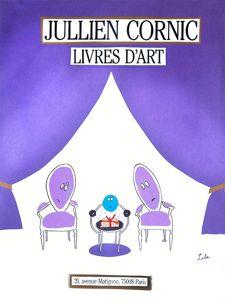 Publicité pour la librairie Jullien Cornic, Paris 1987 © Lala